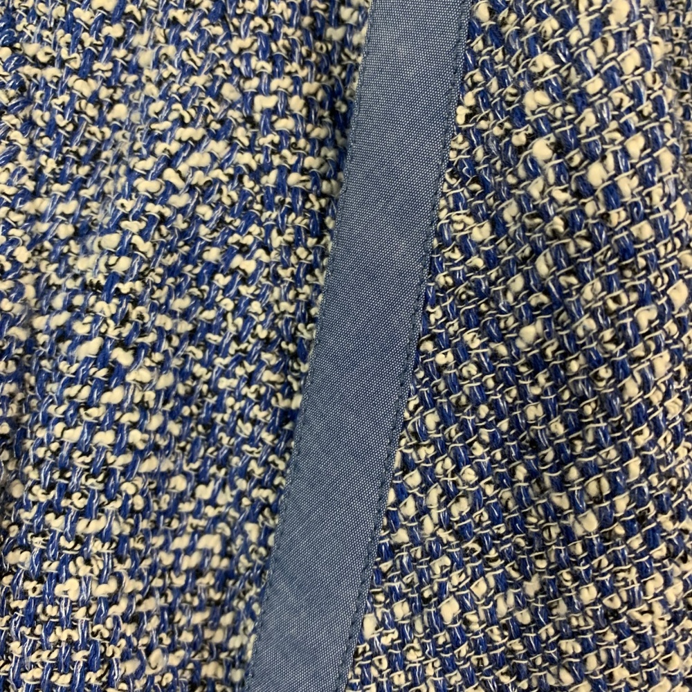 Talbots Blue Tweed Open Front Blazer Jacket - Picture 5 of 5